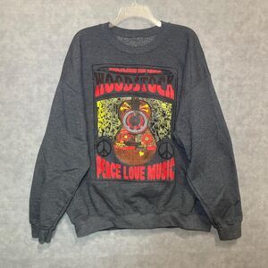 Woodstock Peace Love Music crewneck sweatshirt